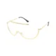 Clear Gold-Framed Rimless Shield Sunglasses