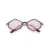 Pink & Black Retro Hexagon Sunglasses