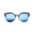 Women’s Black & Blue Half-Frame Cat-Eye Sunglasses