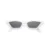 White & Smoke Retro Thin Cat-Eye Sunglasses