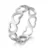 Rose Gold Stainless Steel Hollow Heart Ring