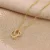 Love Heart Double Ring Necklace