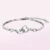 Sterling Silver Heart Charm Bracelet with Cubic Zirconia